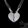 Collar de plata doble con corazón divisible