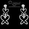 Pendientes de plata largos mariposas caladas